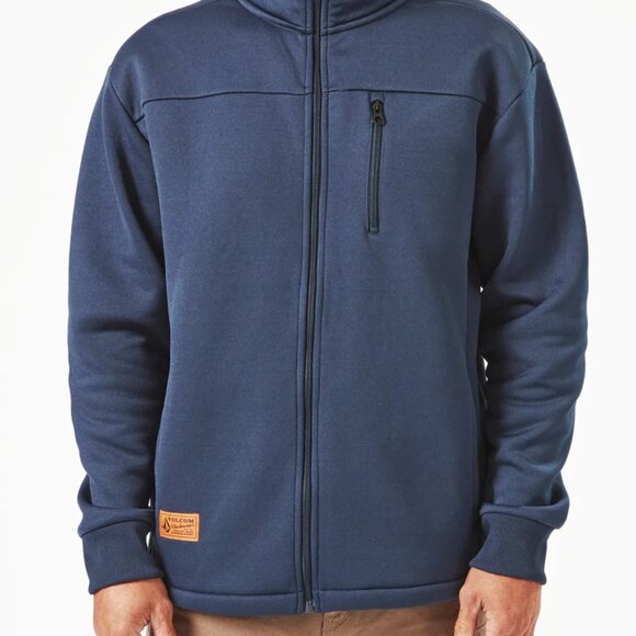 VOLCOM Jacket Men Fleece Jacket Full Zip Navy SWEATSHIRT MENS XXL NEW - Picture 7 of 7